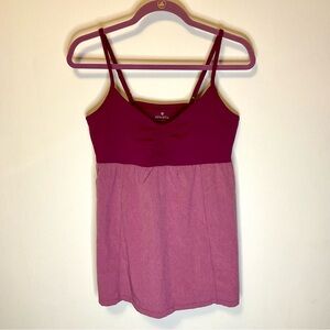 Athleta Women's Two-Tone Pink Tank Shelf Bra Camisole